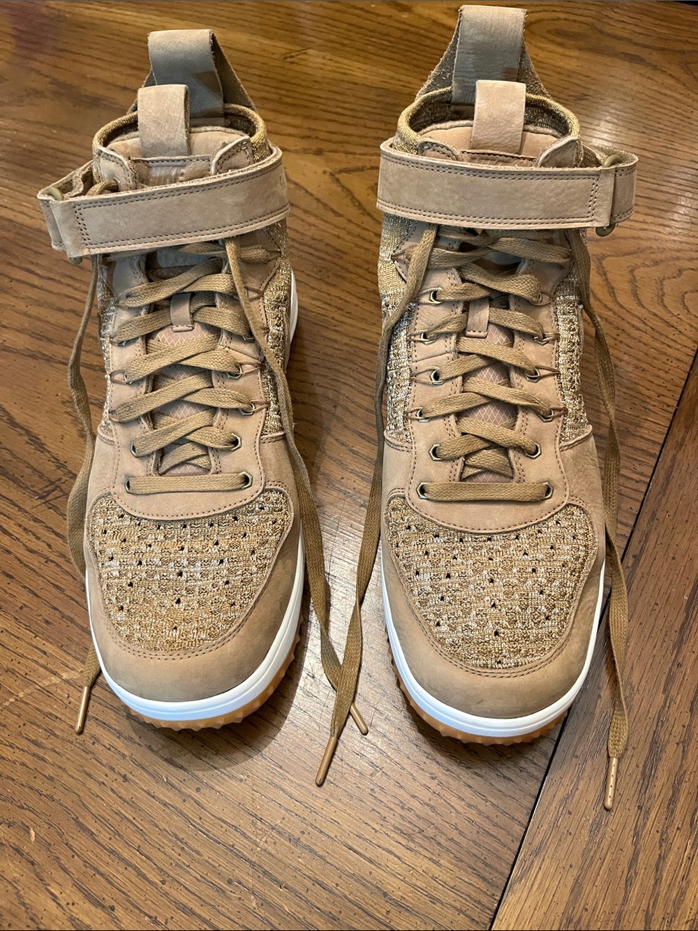 Nike Lunar Force 1 Flyknit Workboots in flax, size‎ 13